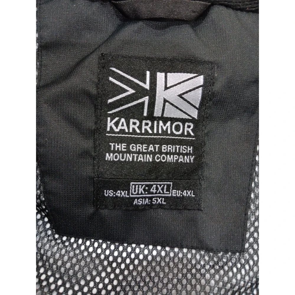 Karrimor Weathertite Nylon Black Jacket Windbreaker Size 4xl ‎ 2285